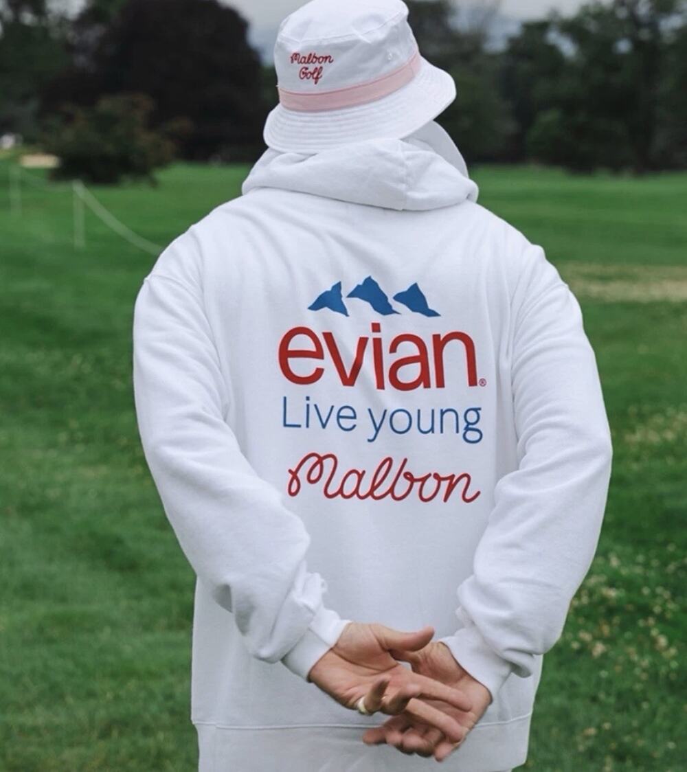 Malbon Golf x Evian French Terry Zip Up White XS